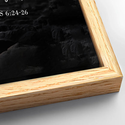 Save 33% When You Add A Frame To Your 48x24 Numbers 6:24-26 - May The Lord Bless You Faith Sign Canvas Now