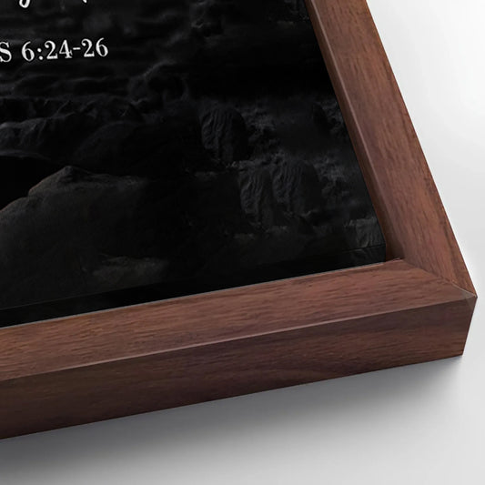 Save 33% When You Add A Frame To Your 60x30 Numbers 6:24-26 - May The Lord Bless You Faith Sign Canvas Now