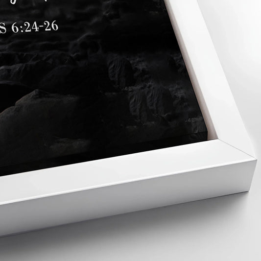 Save 33% When You Add A Frame To Your 60x30 Numbers 6:24-26 - May The Lord Bless You Faith Sign Canvas Now