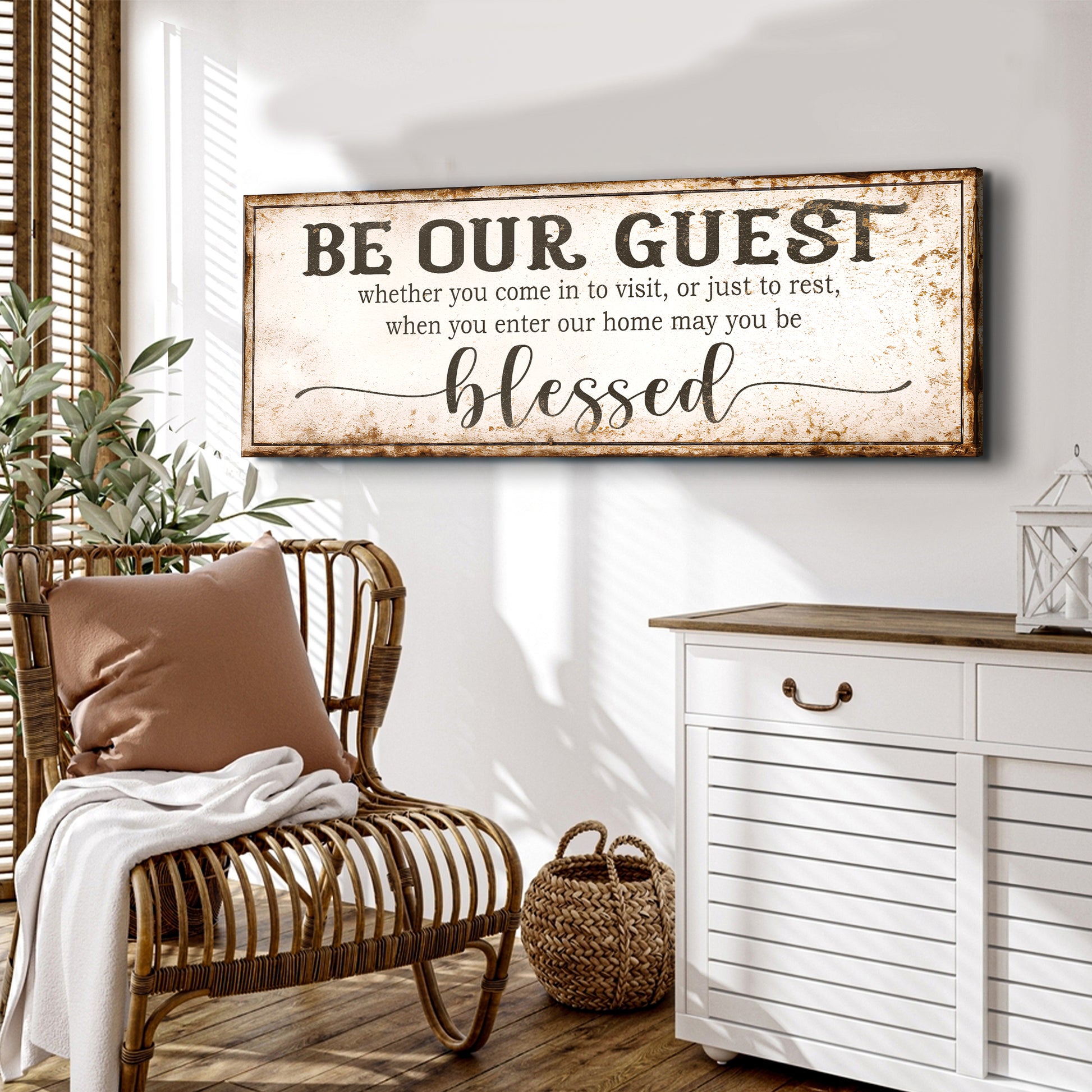 May You Be Blessed Be Our Guest Entryway Sign II