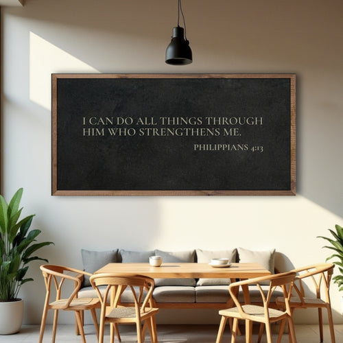 Philippians 4:13 - I Can Do All Things Through Christ Faith Sign III