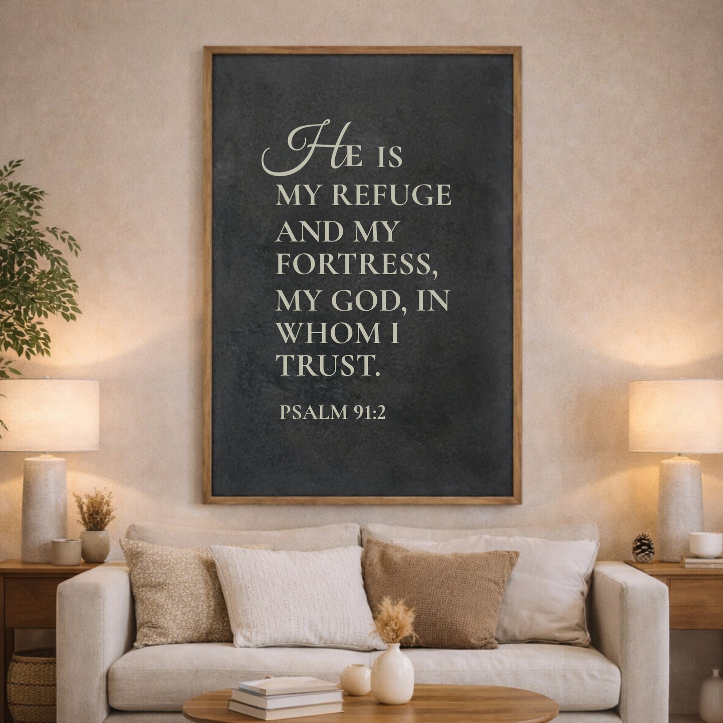 Psalm 91 - He Is My Refuge Faith Sign III