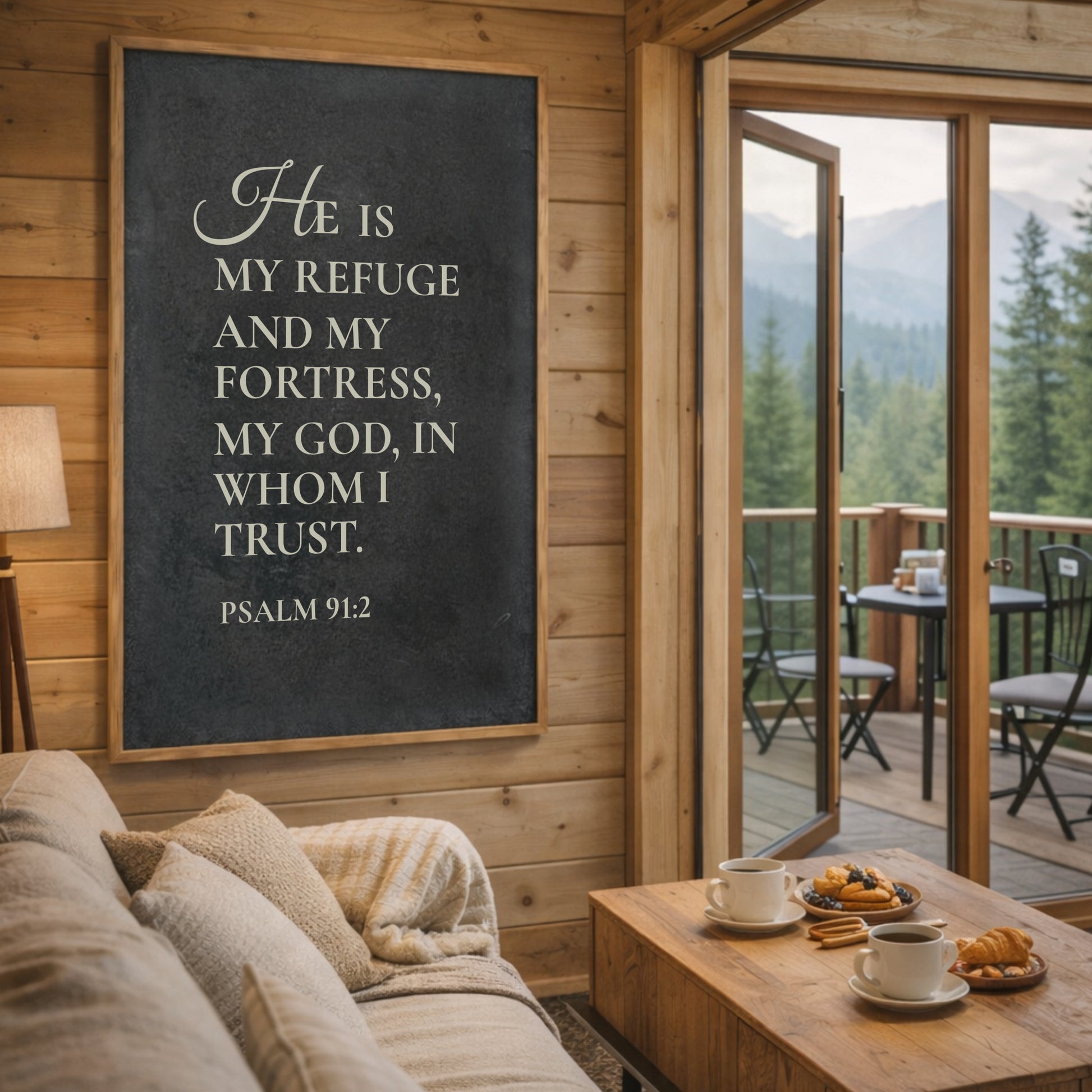 Psalm 91 - He Is My Refuge Faith Sign III