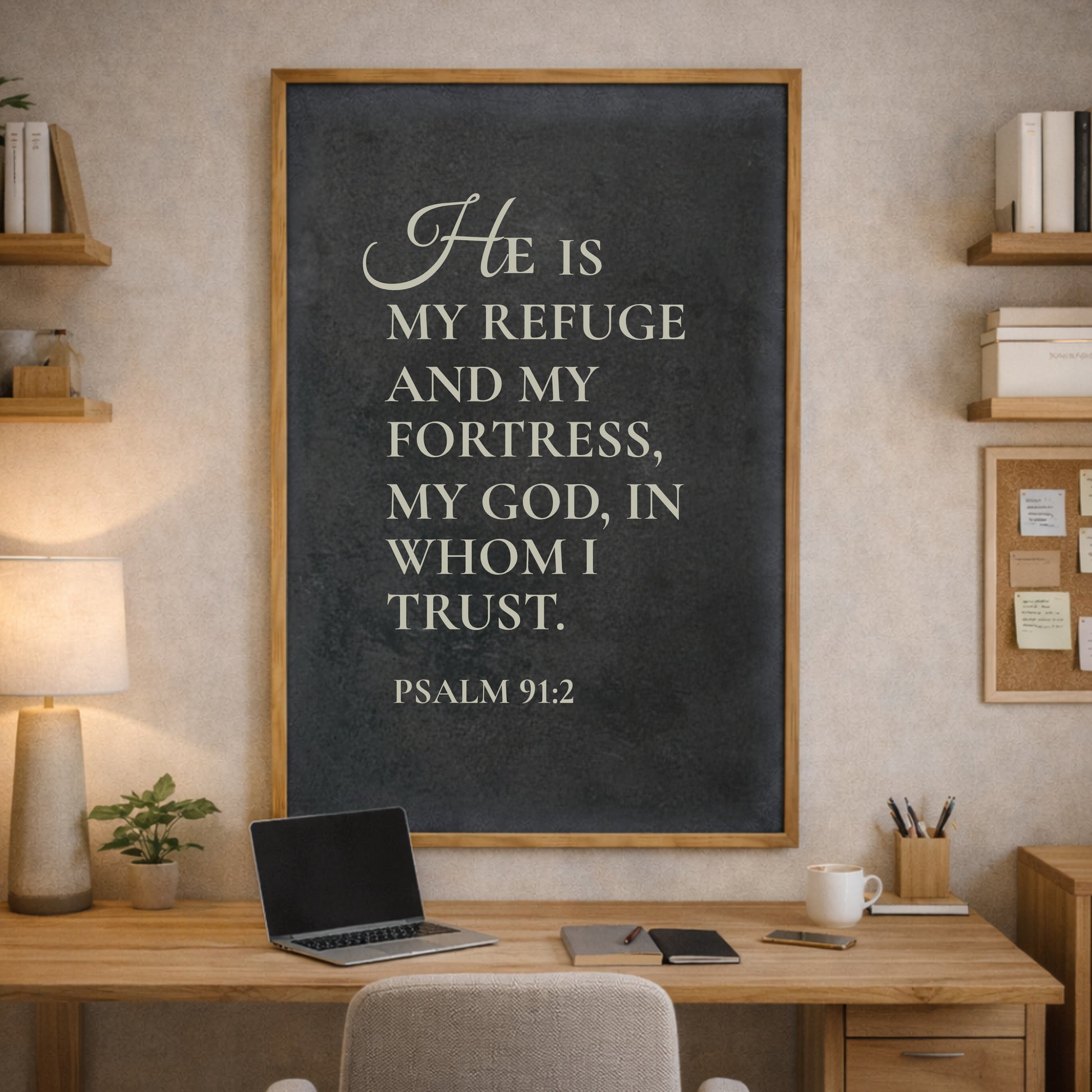 Psalm 91 - He Is My Refuge Faith Sign III