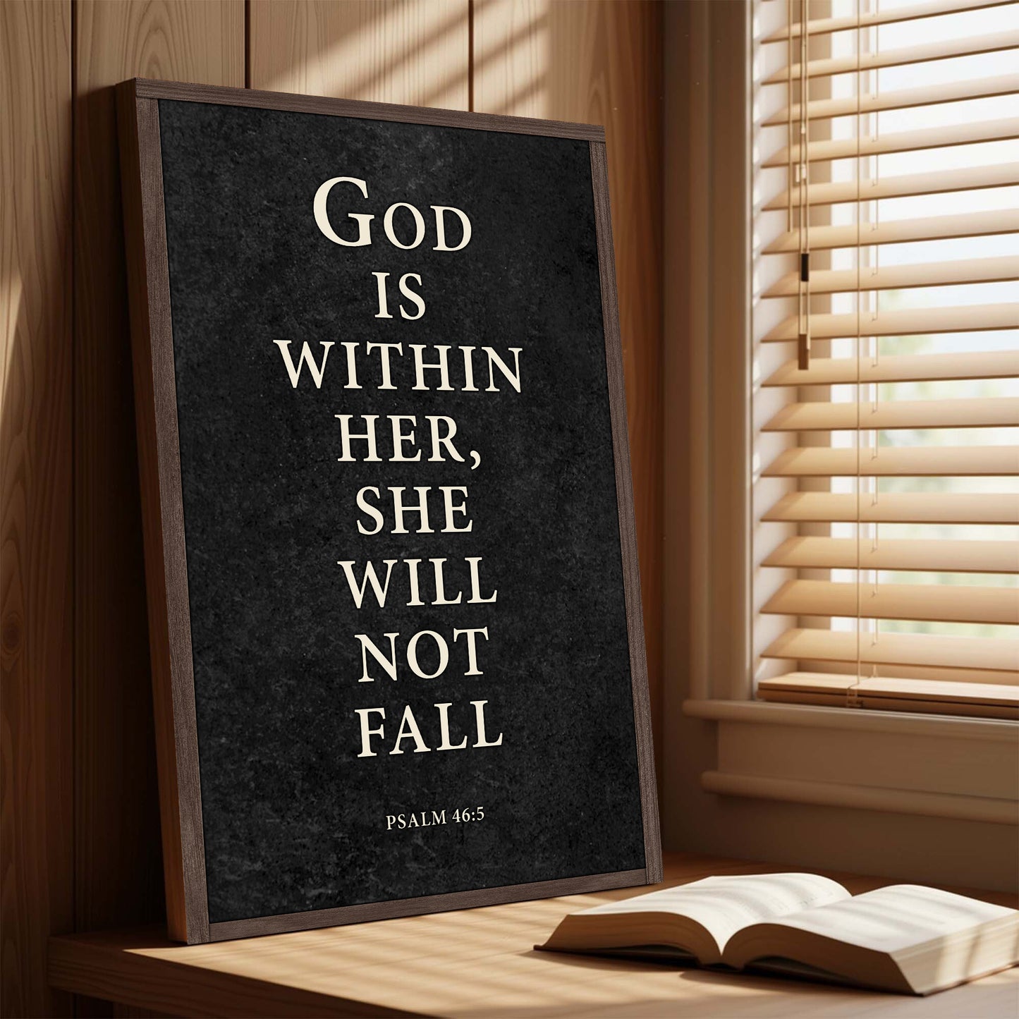 God Is Within Her She Will Not Fall Psalm 46:5 Faith Sign VIII