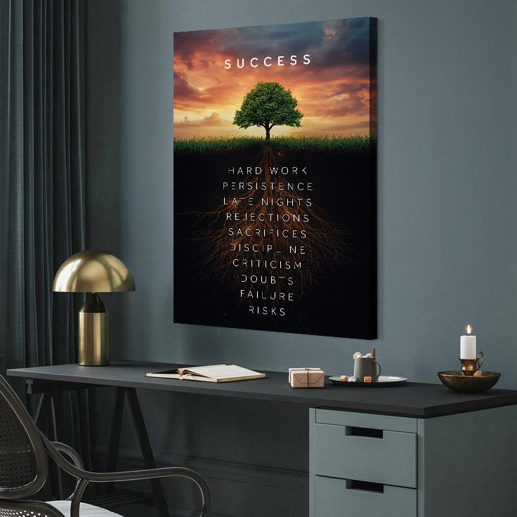 Roots Of Success Wall Sign