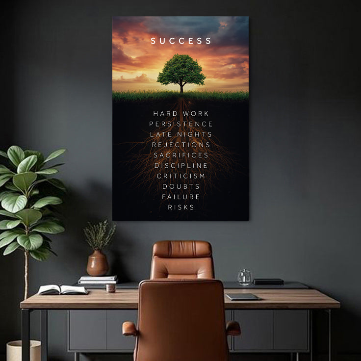 Roots Of Success Wall Sign