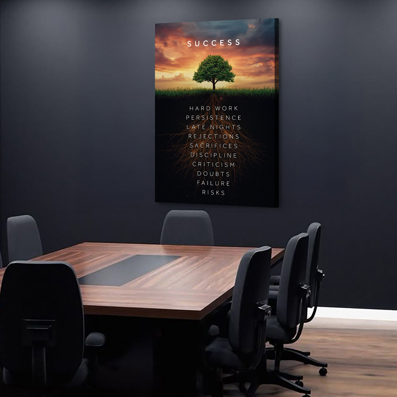 Roots Of Success Wall Sign