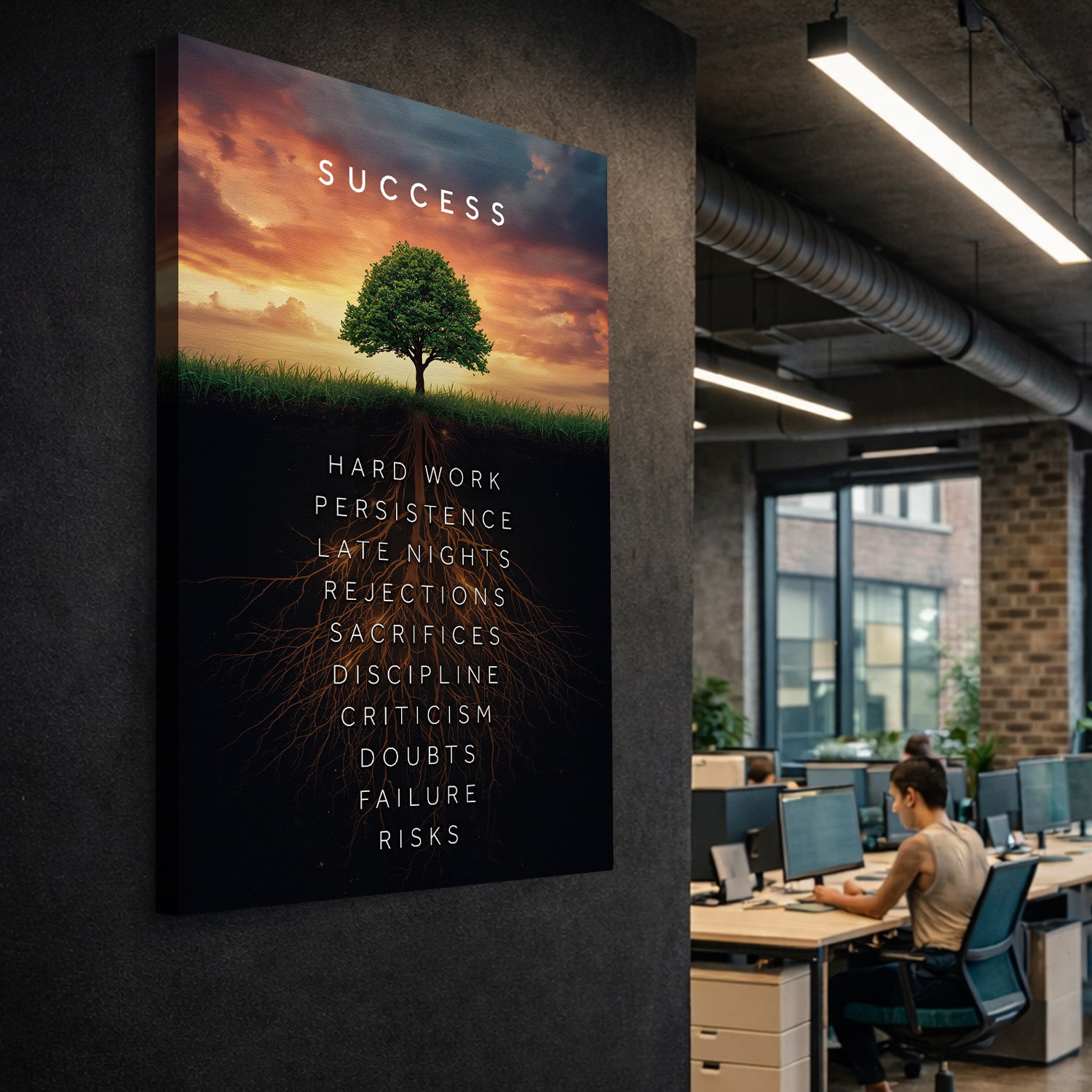 Roots Of Success Wall Sign