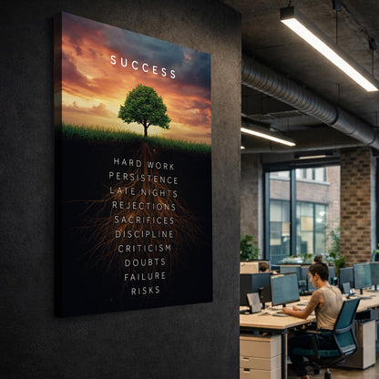 Roots Of Success Wall Sign