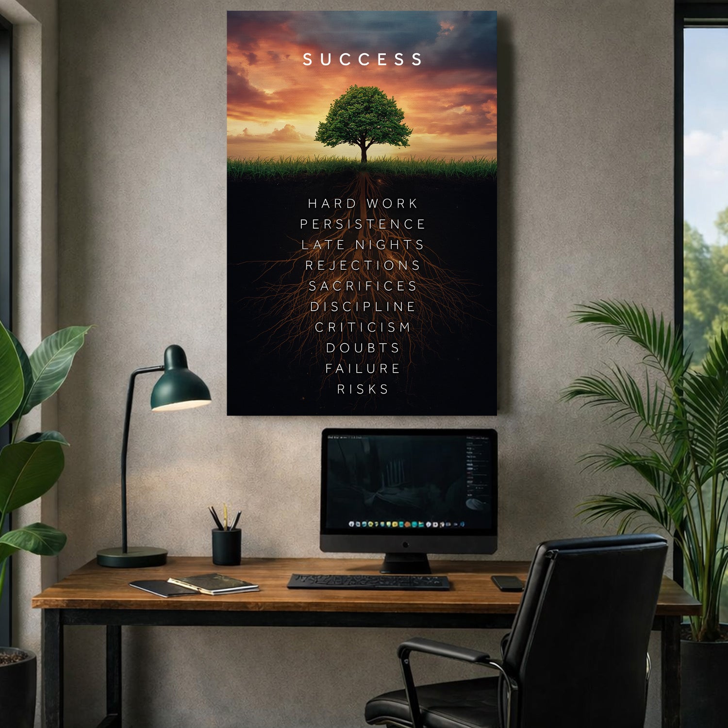 Roots Of Success Wall Sign