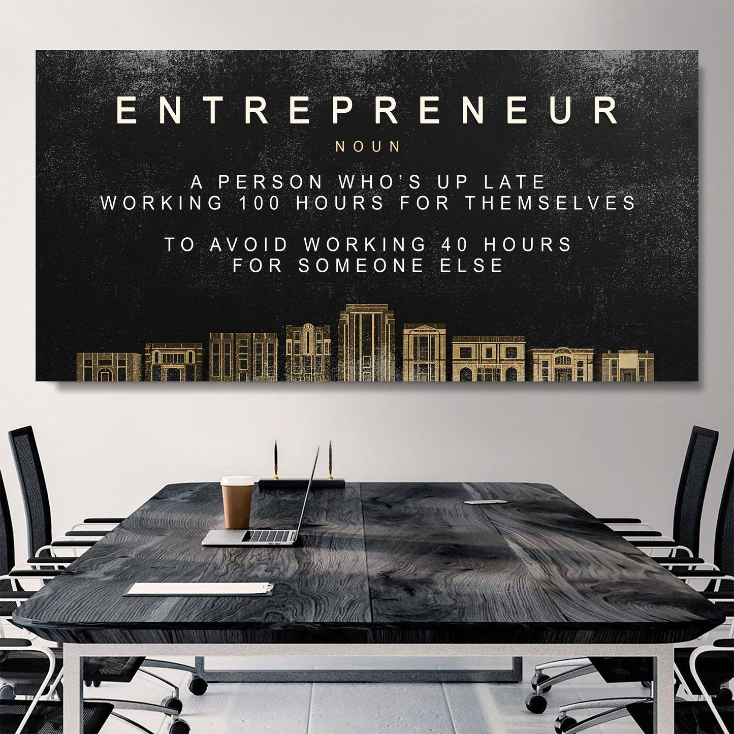 Entrepreneur Meaning Wall Sign