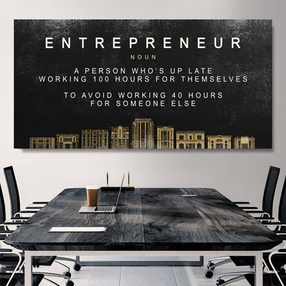 Entrepreneur Meaning Wall Sign