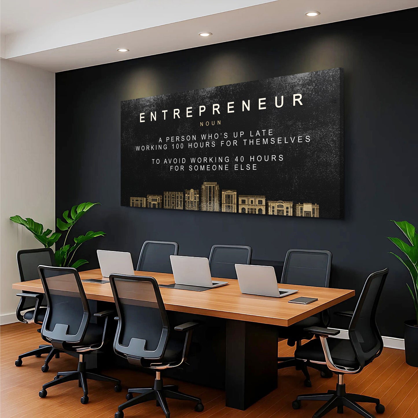 Entrepreneur Meaning Wall Sign