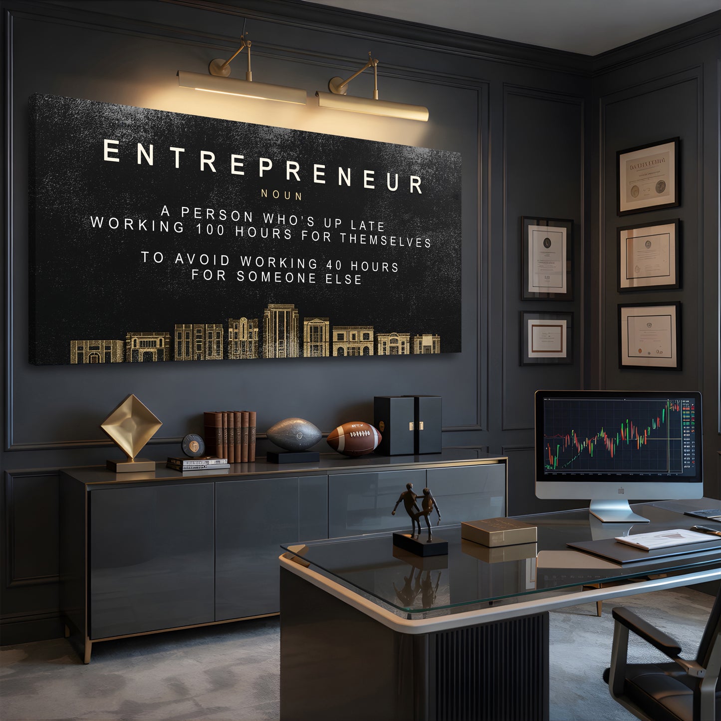 Entrepreneur Meaning Wall Sign