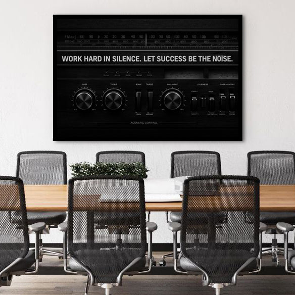 Work Hard In Silence Wall Sign
