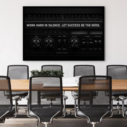 Work Hard In Silence Wall Sign