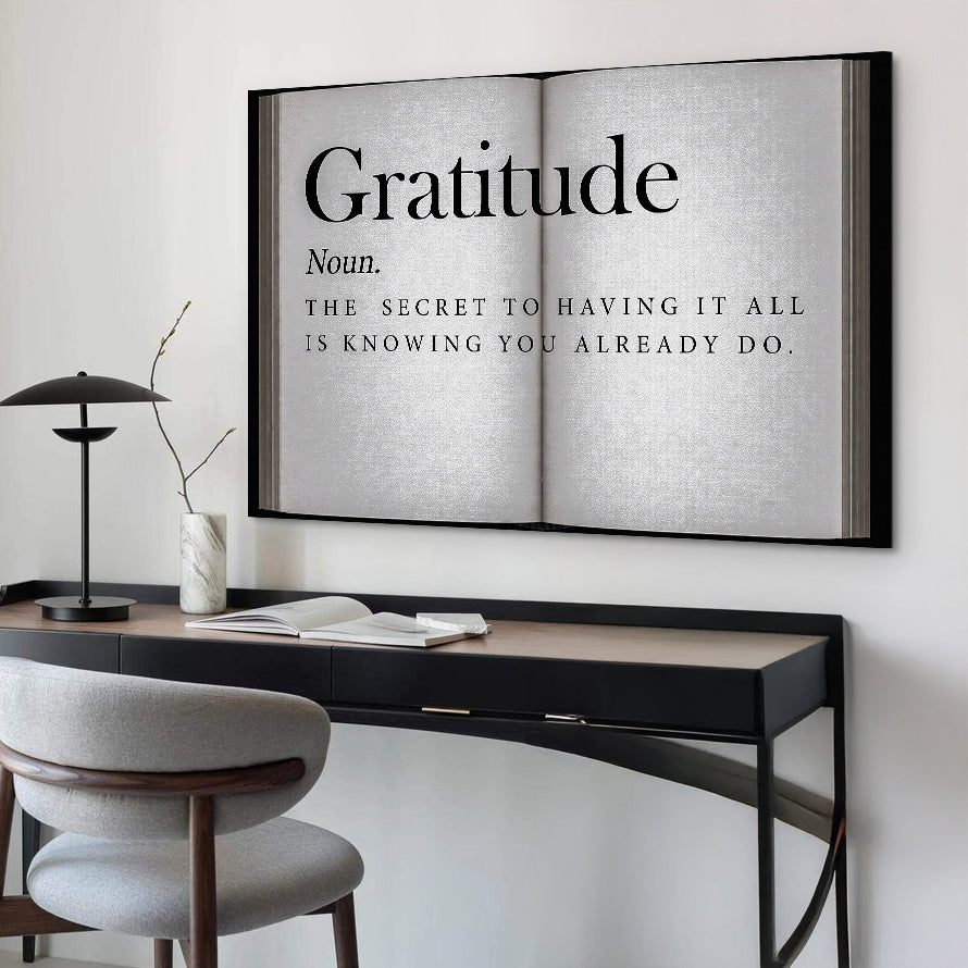Gratitude - Open Book Wall Sign