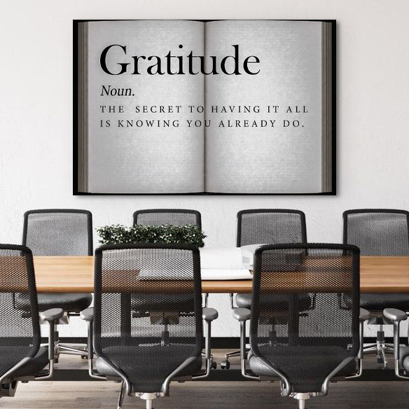 Gratitude - Open Book Wall Sign