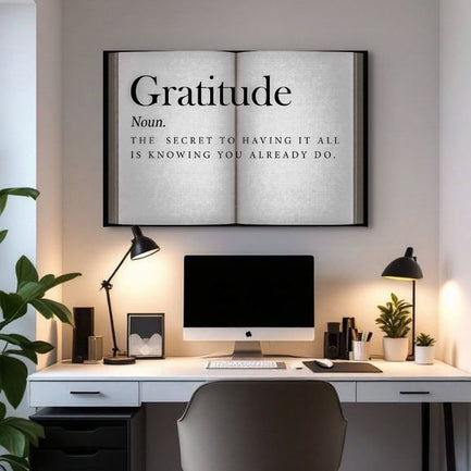 Gratitude - Open Book Wall Sign