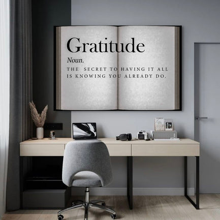 Gratitude - Open Book Wall Sign