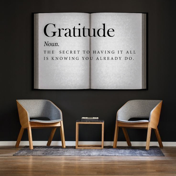 Gratitude - Open Book Wall Sign