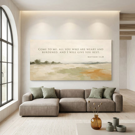 Come To Me All You Who Are Weary - Matthew 11:28 Wall Sign