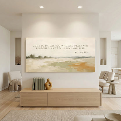 Come To Me All You Who Are Weary - Matthew 11:28 Wall Sign