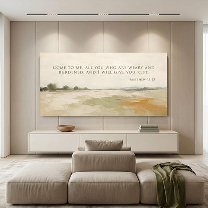 Come To Me All You Who Are Weary - Matthew 11:28 Wall Sign