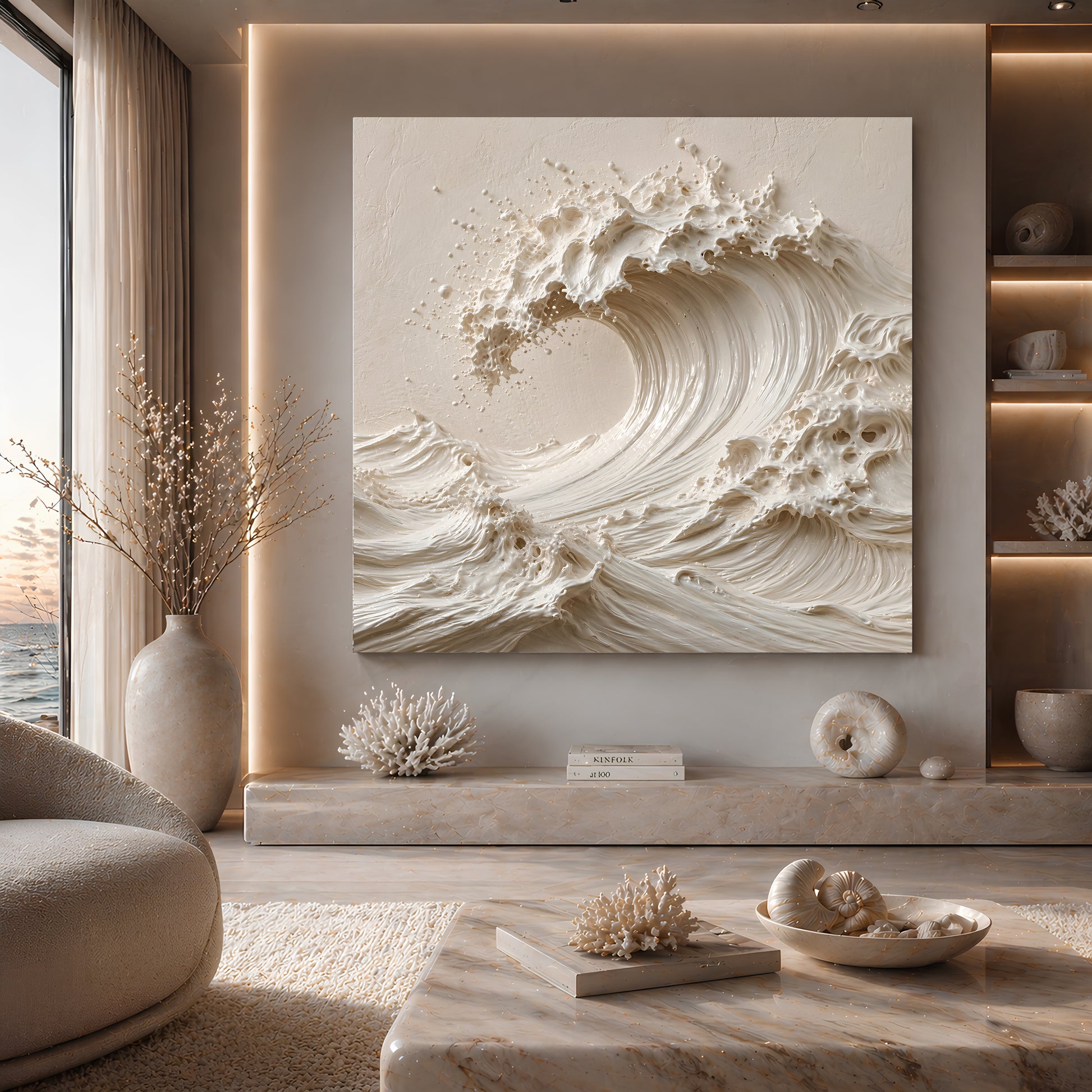 Neutral Wave Sculpture