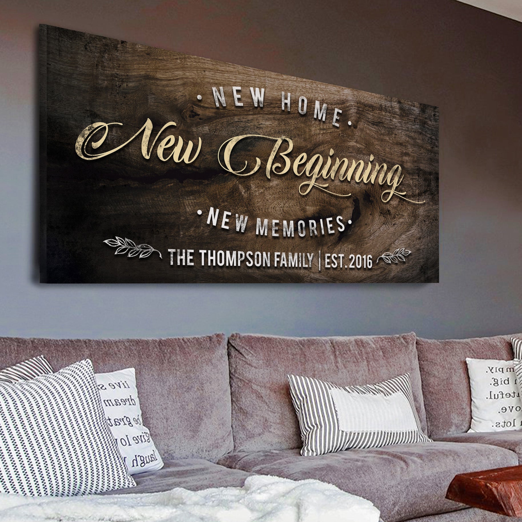 New Home Sign Style 1 - Image by Tailored Canvases