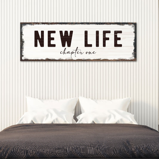 New Life Chapter One Sign Style 2 - Image by Tailored Canvases