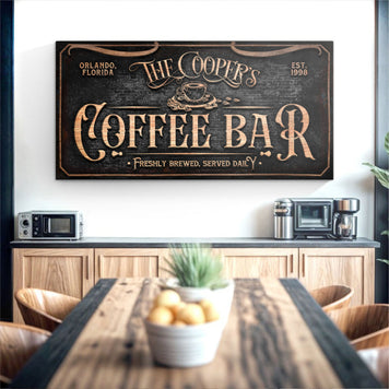 Personalized Coffee Bar Sign V