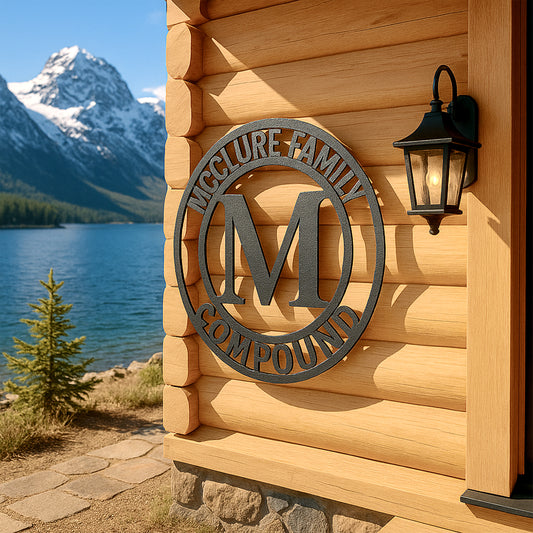 Letter Family Name - Steel Sign