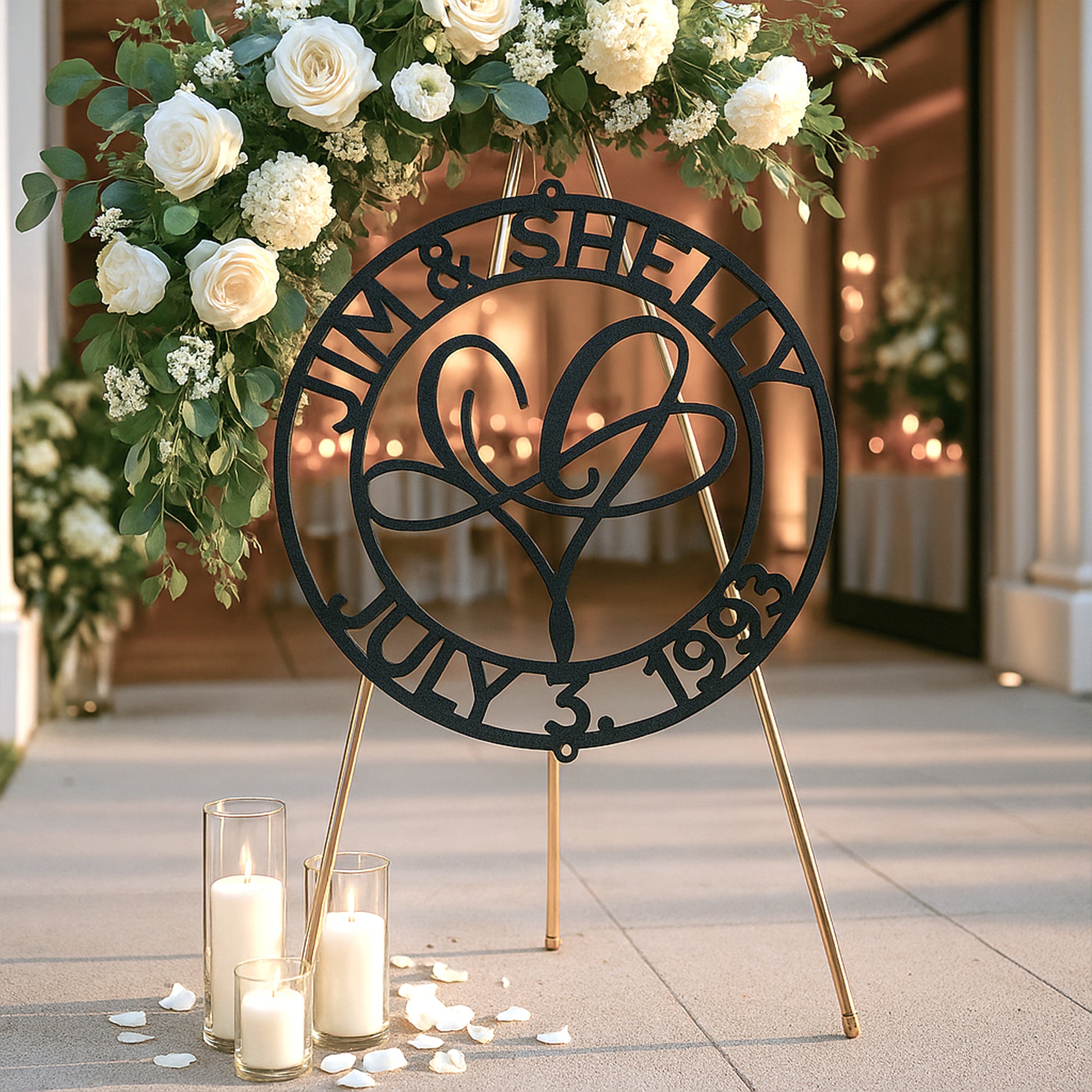 Infinite Love Monogram - Steel Sign