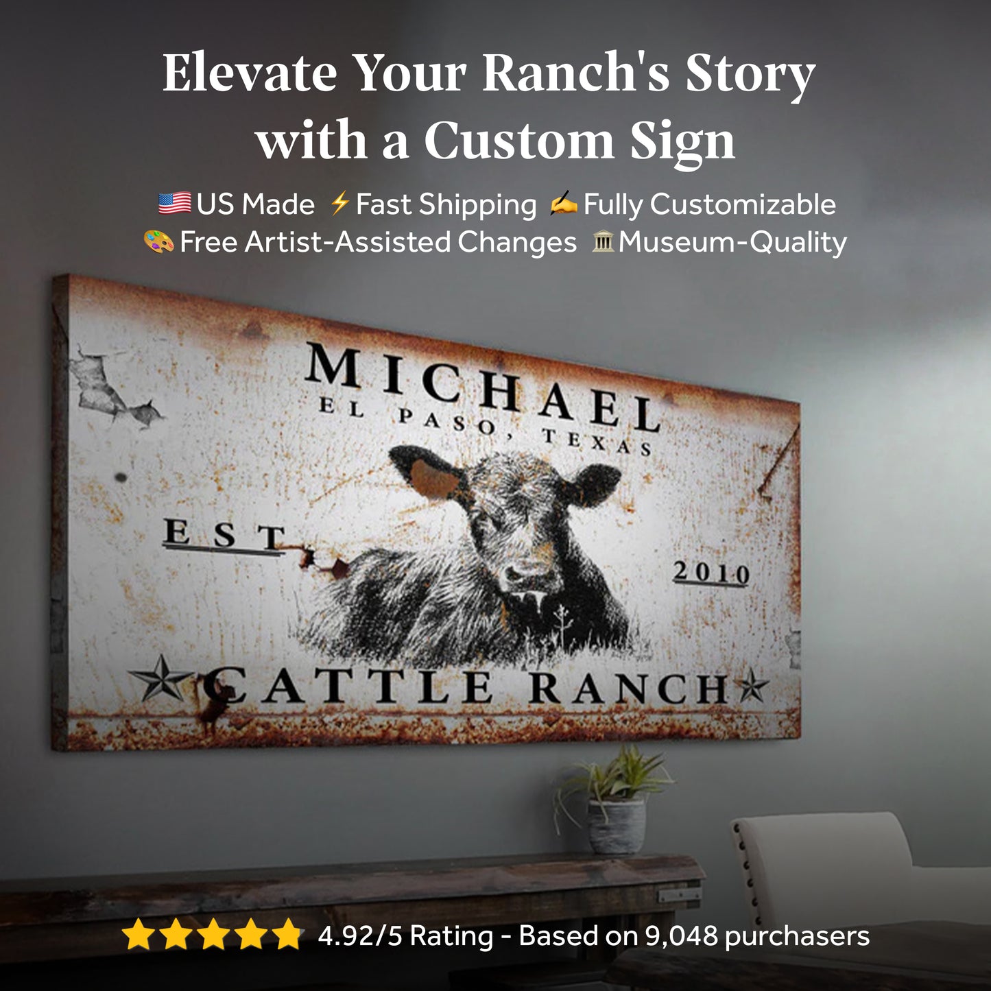 Cattle Ranch Sign (Free Shipping)