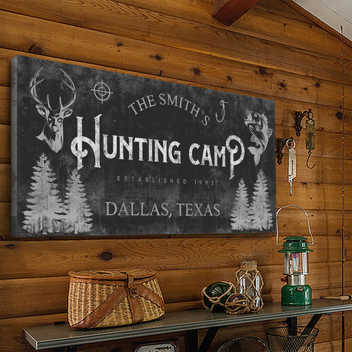 Fishing and Hunting Sign Style 4 - Image by Tailored Canvases