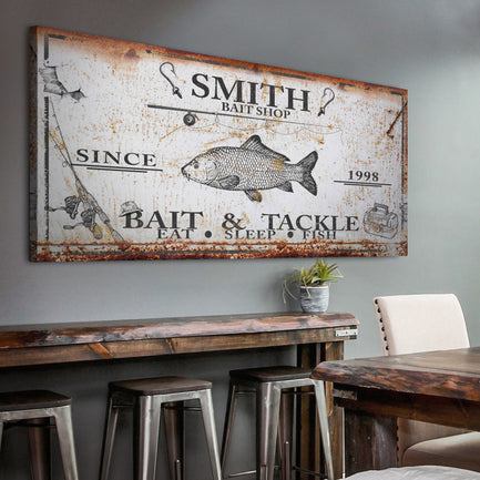 Bait and Tackle Sign Style 3 - Image by Tailored Canvases