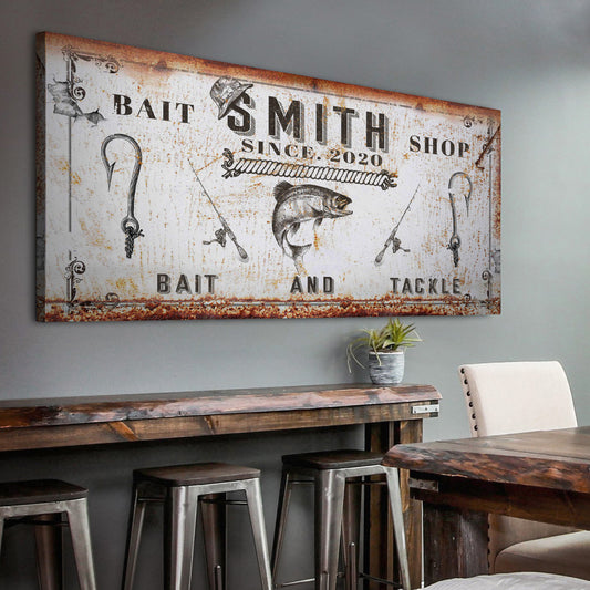 Bait and Tackle Sign Style 4 - Image by Tailored Canvases