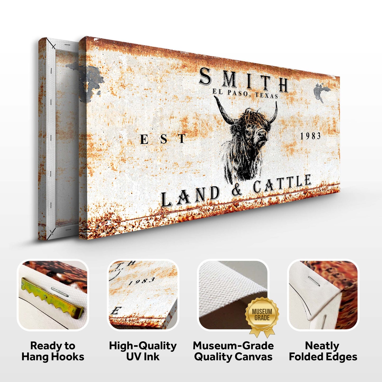 Land And Cattle Rustic Sign II
