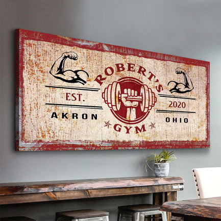 Gym Sign V Style 3 - Image by Tailored Canvases