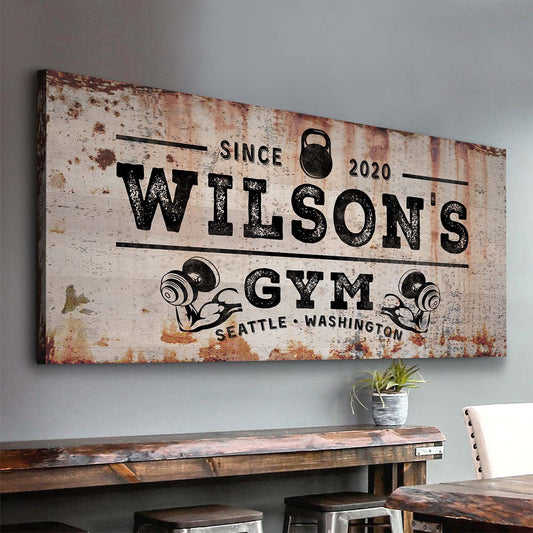 Gym Sign VI - Image by Tailored Canvases