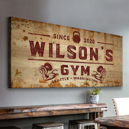 Gym Sign VI Style 2 - Image by Tailored Canvases