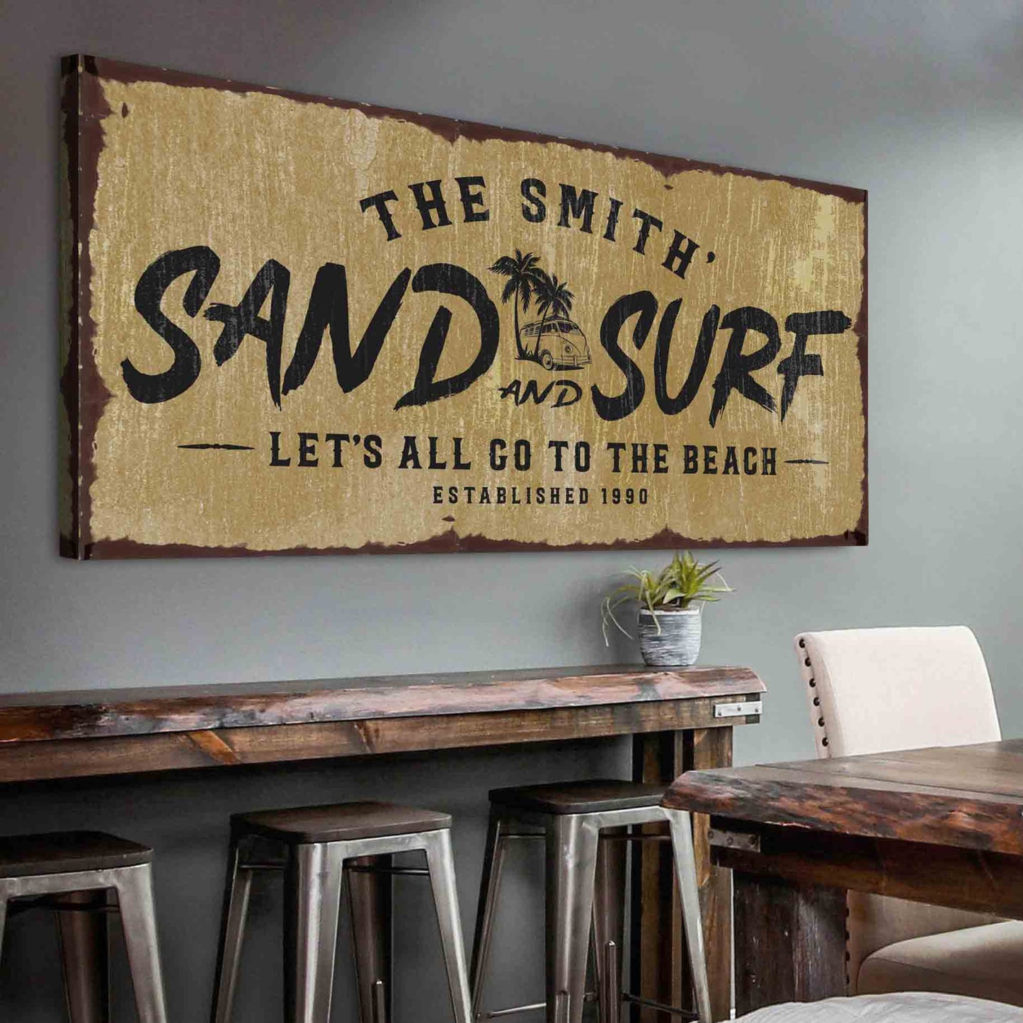 Sand and Surf Sign VII