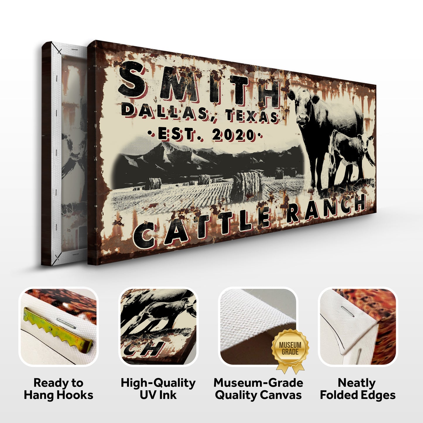Cattle Ranch Vintage Sign (Free Shipping)