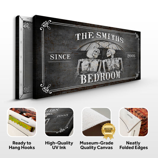 Skeleton Bedroom Sign - Image by Tailored Canvases
