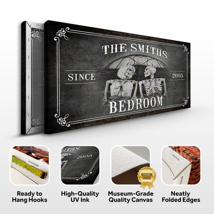 Skeleton Bedroom Sign - Image by Tailored Canvases
