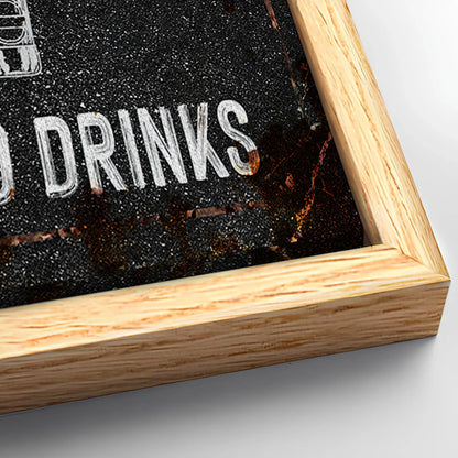 Save 33% When You Add A Frame To Your 60x30 Good Times Man Cave Sign Canvas Now