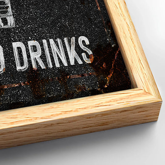 Save 33% When You Add A Frame To Your 60x30 Good Times Man Cave Sign Canvas Now