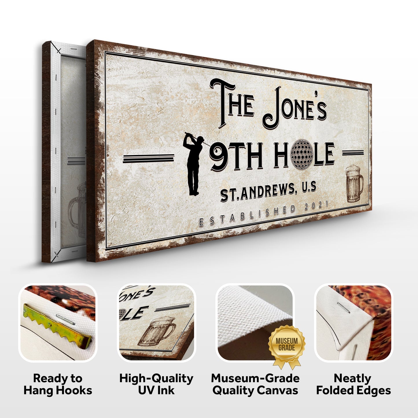 19th Hole Golf Personalized Sign